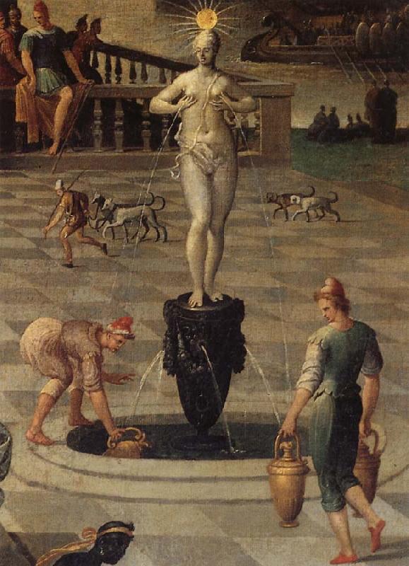 Antoine Caron Details of Caesar Augustus and the Tiburtine Sybil Germany oil painting art